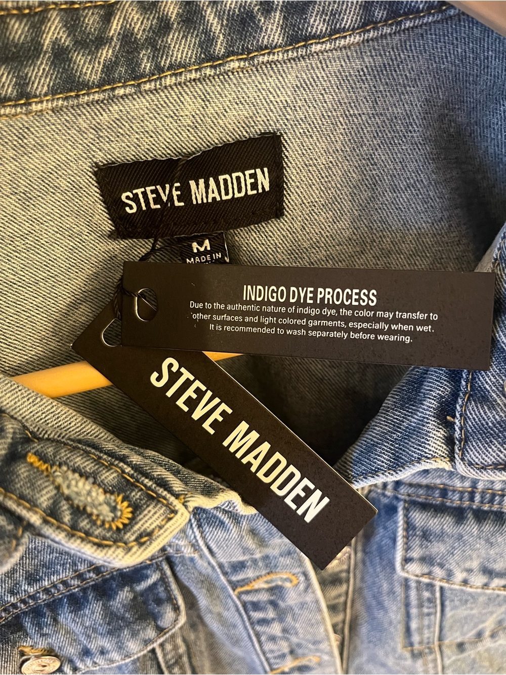 NWT Steve Madden Raleigh Denim Jacket | Forever Blue | Size Medium - Picture 9 of 12